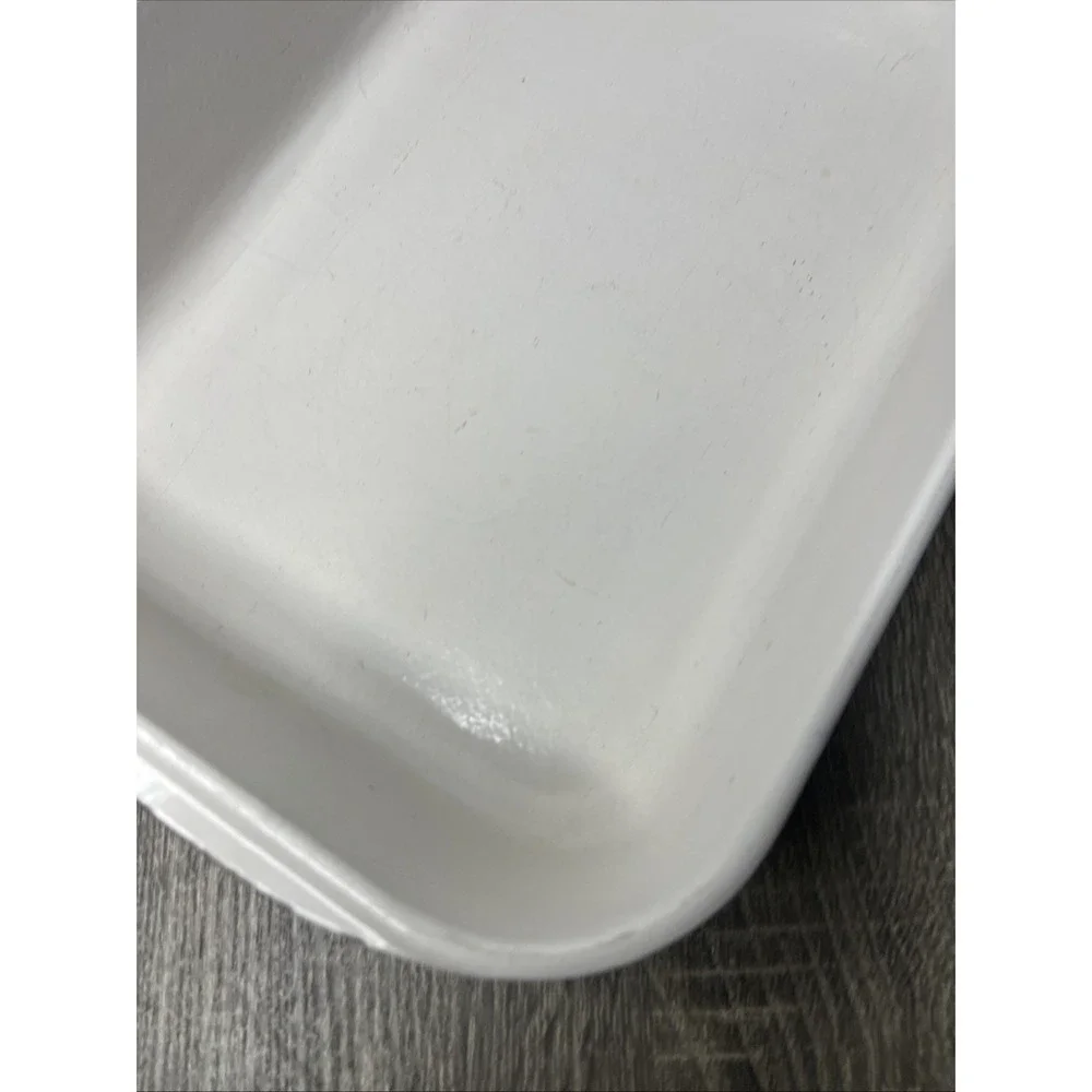 VTG Le Creuset France Orange Casserole Lasagna Pan Enameled Bail Handles Large - Picture 11 of 16